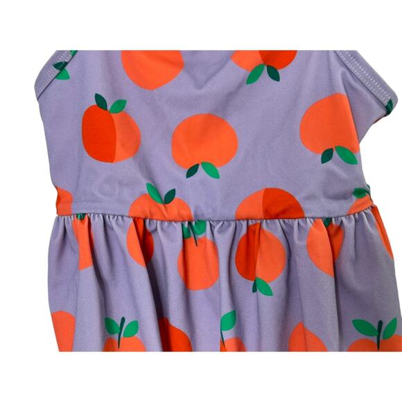 Hanna Andersson Purple & Red Apple Print Tankini Top Girl's 110 cm US 5 New - Picture 4 of 6